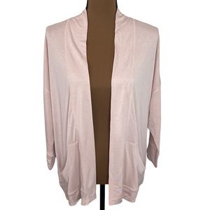BB Dakota unstructured drapey 3/4 sleeve lounge cardigan in dusty pink size XS